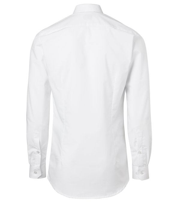 paita 1215-306 miesten pitkähihainen kauluspaita valkoinen takaa
