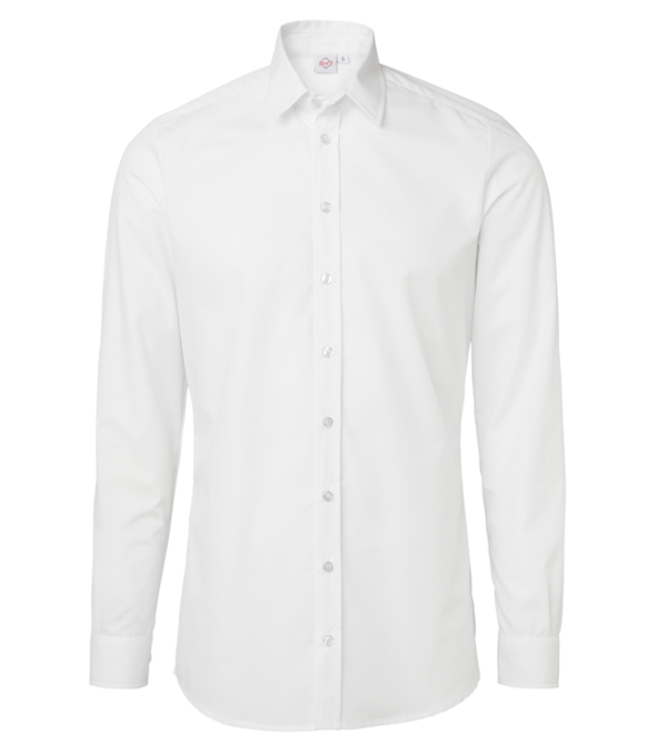 paita 1219-306 kaulauspaita pitkähihainen miesten valkoinen