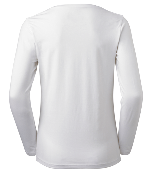 t-paita 6110-199 valkoinen pitkähihainen takaa