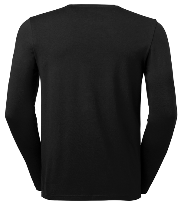 t-paita 6111-199 miesten musta pitkähihainen takaa