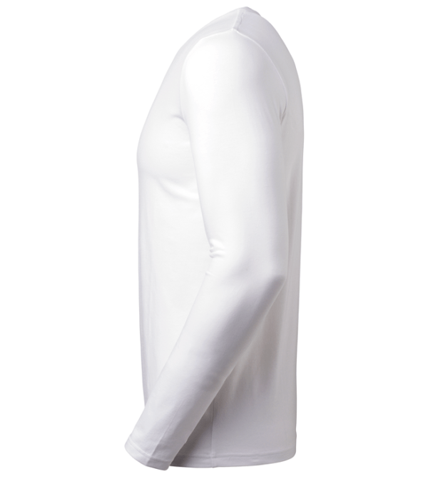 t-paita 6111-199 miesten valkoinen pitkähihainen sivusta